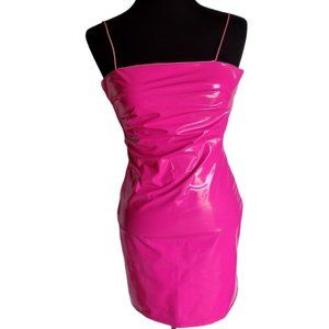 Bubblegum Pink Ruched Bodycon Midi Dress